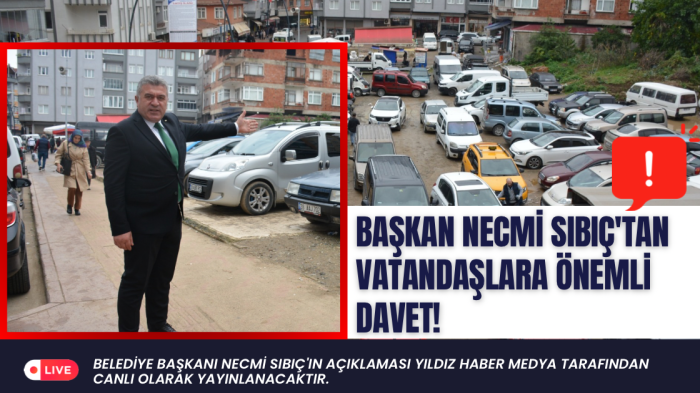 Bulancak Belediye Başkanı Necmi Sıbıç'tan vatandaşlara önemli davet!