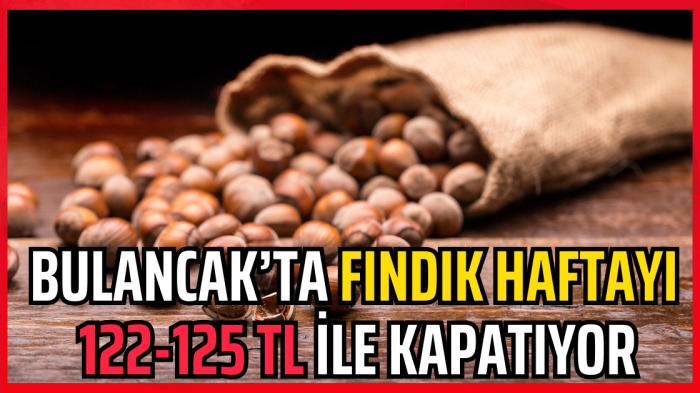 Bulancak'ta fındık haftayı 122-125 TL ile kapatıyor