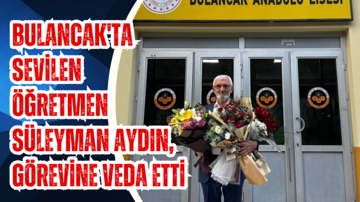 Bulancak'ta sevilen öğretmen Süleyman Aydın, görevine veda etti