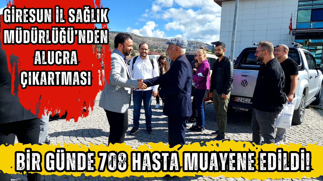 Giresun İl Sağlık Müdürlüğü’nden Alucra Çıkartması