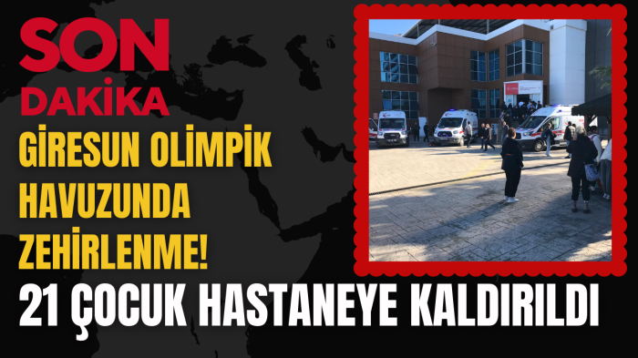 Giresun Olimpik Havuzunda Zehirlenme! 17 Çocuk ve 4 yetişkin Hastaneye Kaldırıldı