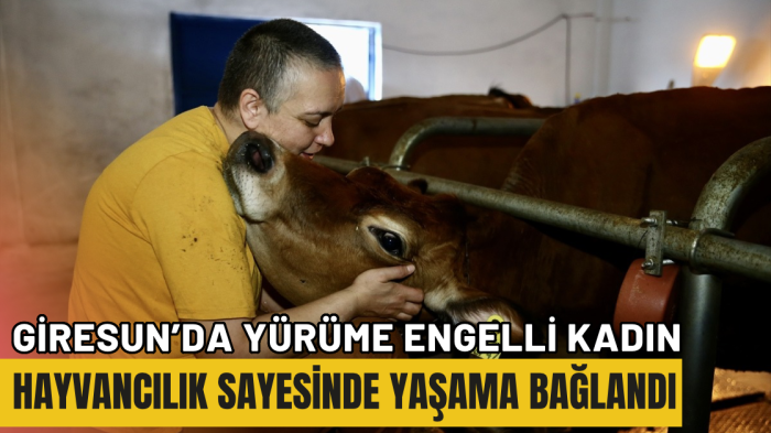 Giresun’da yürüme engelli kadın, hayvancılık sayesinde yaşama bağlandı