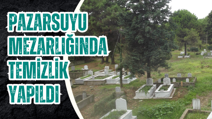 Pazarsuyu mezarlığında temizlik yapıldı