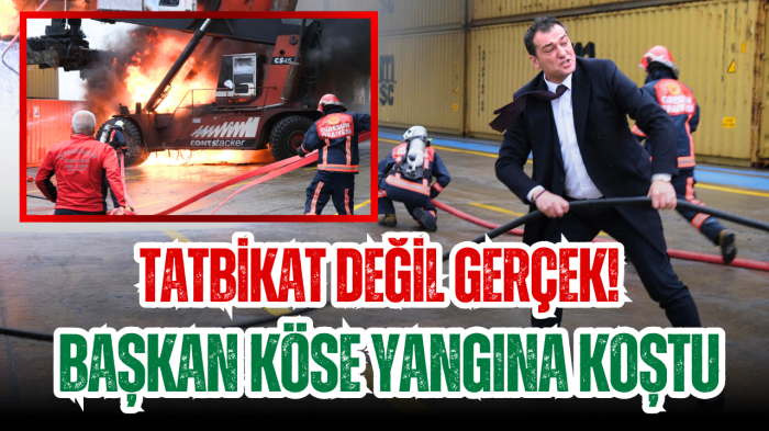 Tatbikat değil gerçek! Başkan Köse yangına koştu